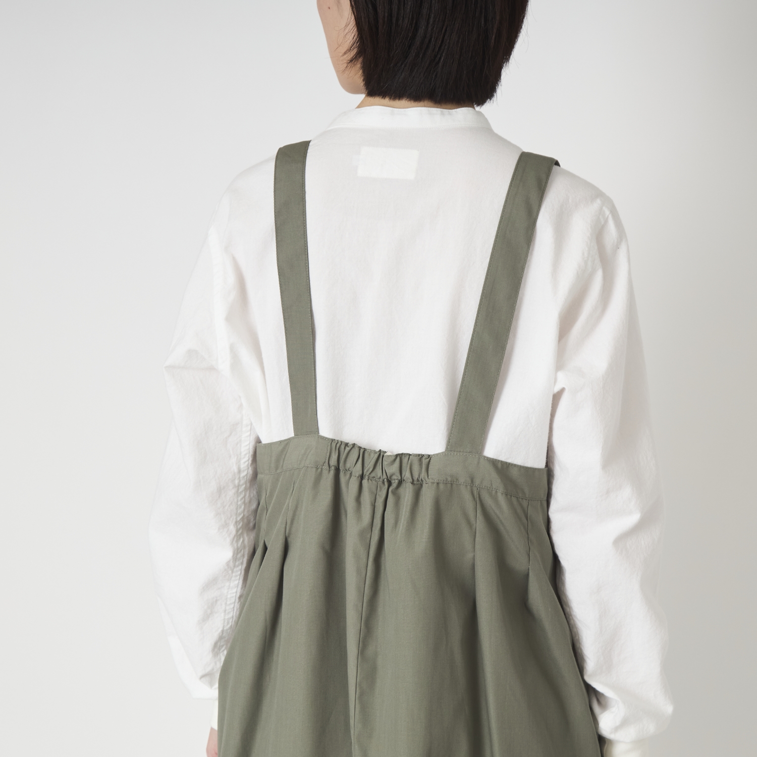 vent blanc/ブロードデザインジャンパースカ―ト